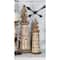 Set of 2 Brown Wood Coastal Light House Sculpture, 15", 20"